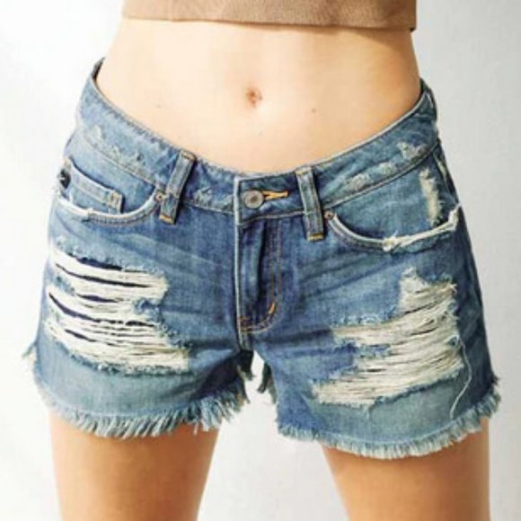 KanCan Gizelle Mid Rise Boyfriend Shorts - Picture 8 of 8